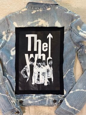 Y2K Hollister acid Wash Denim trucker jacket The Who goth festival skater
